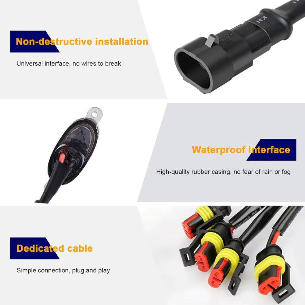 LED AMBAR SMOKE REJILLA 12V LUZ DIURNA 4 PCS CONTROL REMOTO