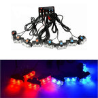LED ESTROBO EMERGENCIA POLICIAL 2 X 8 16 LED