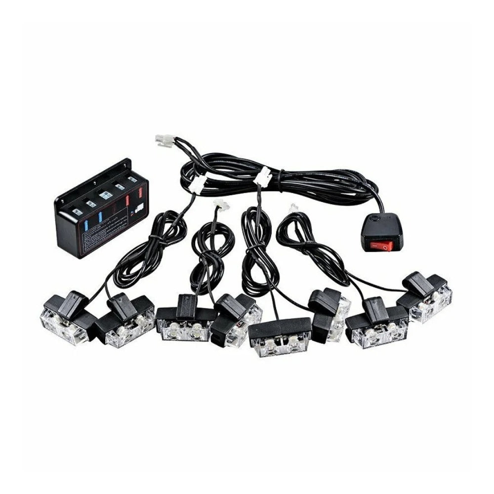 LED ESTROBO EMERGENCIA POLICIAL 2 X 8 16 LED