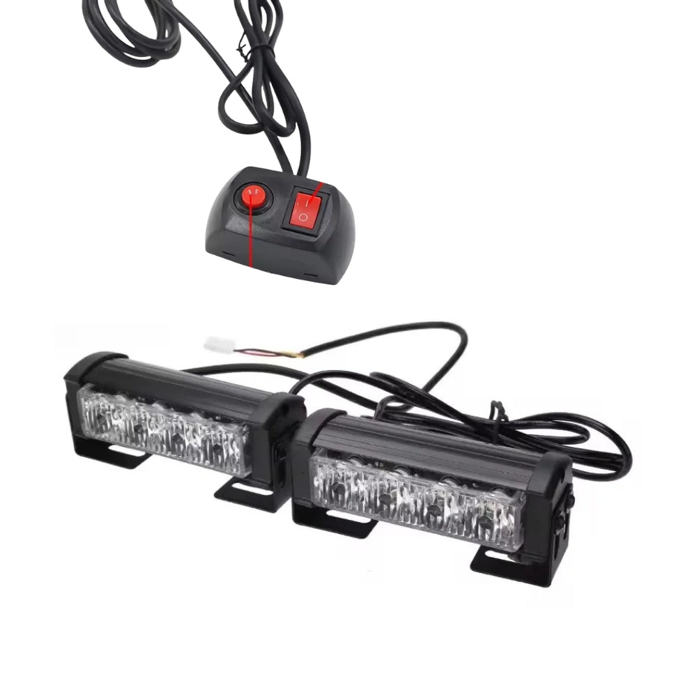 LED STROBOSCOPICO EMERGENCIA POLICIA 4 X 2 8 LED