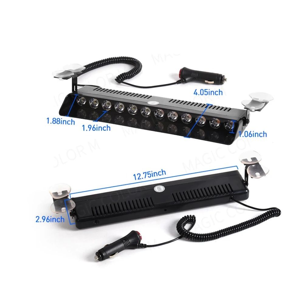 Led Estroboscopica Policial Emergencia 12 Led