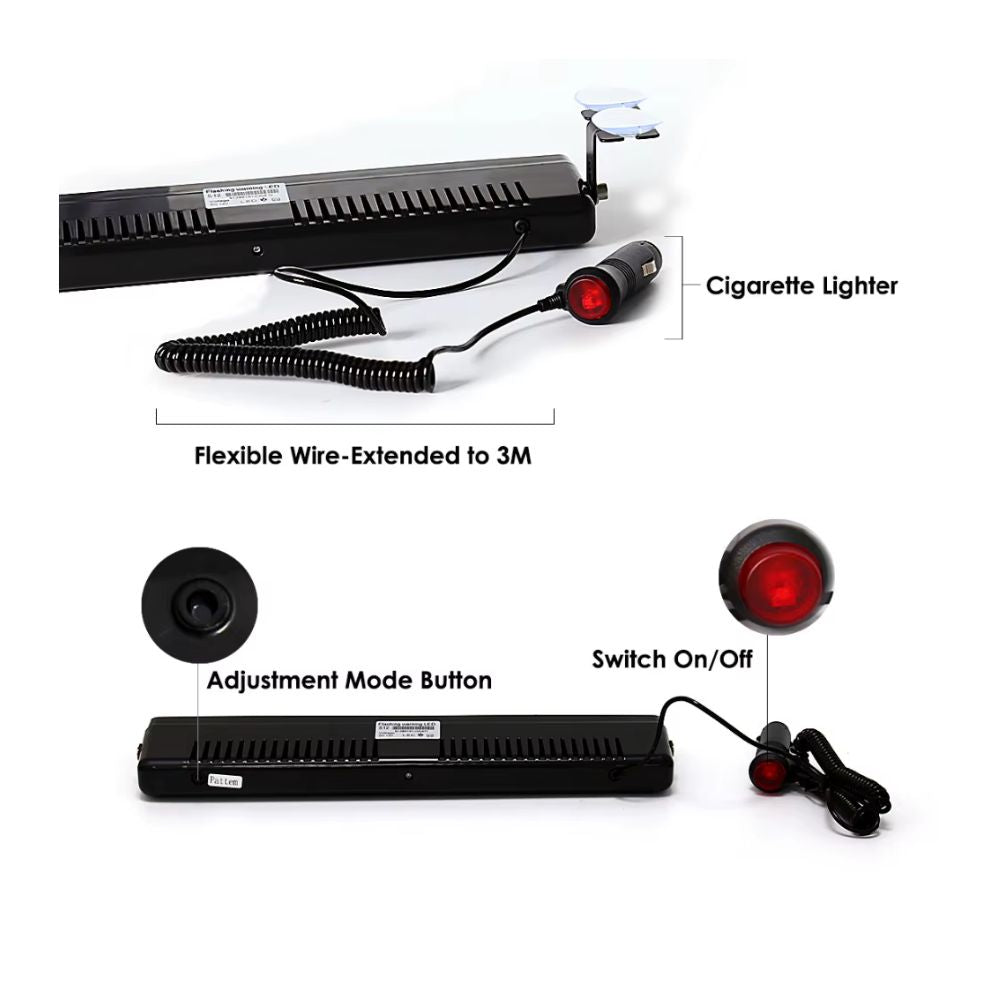 Led Estroboscopica Policial Emergencia 12 Led