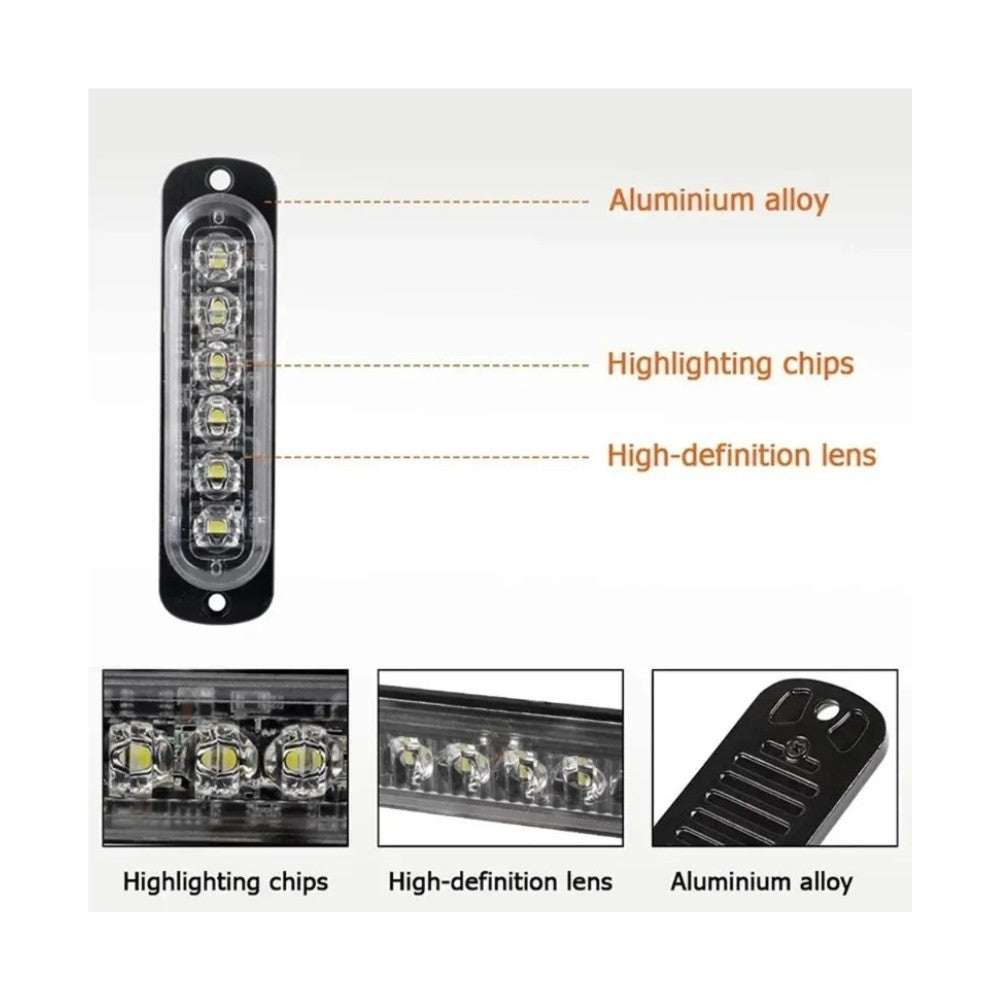 Led Estroboscopica Policial Emergencia 24 Led