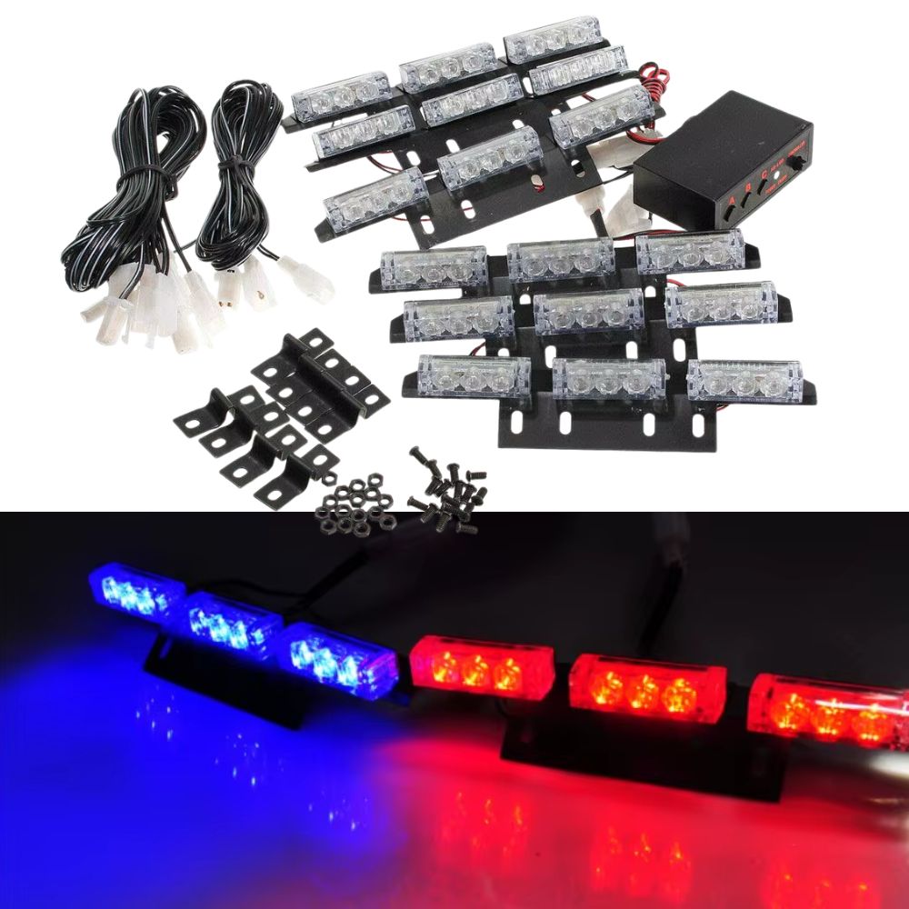 Led Estroboscopica Policial Emergencia 36 Led Parrilla