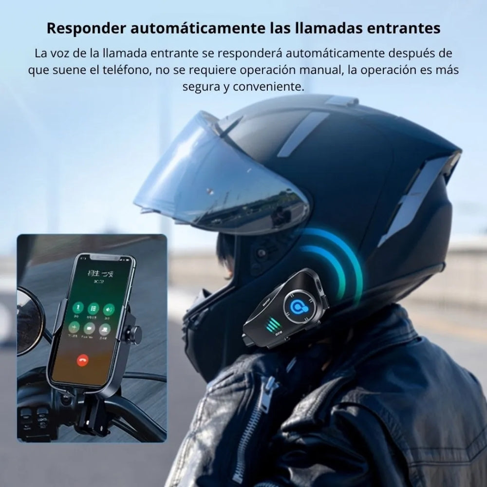 Audífonos Bluetooth para Casco con Cámara HD 1080P IPX6 32GB WiFi Moto