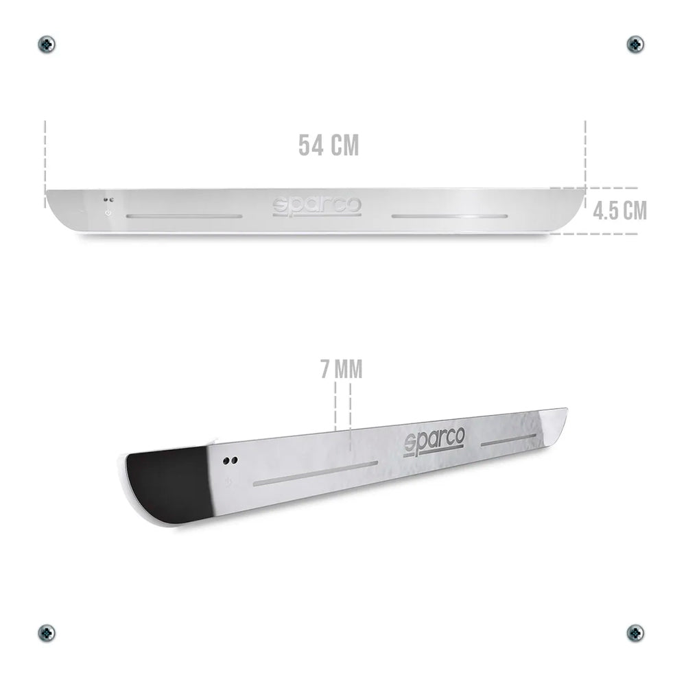 Pisadera Sparco Estribo Rgb Led Universal Recargable