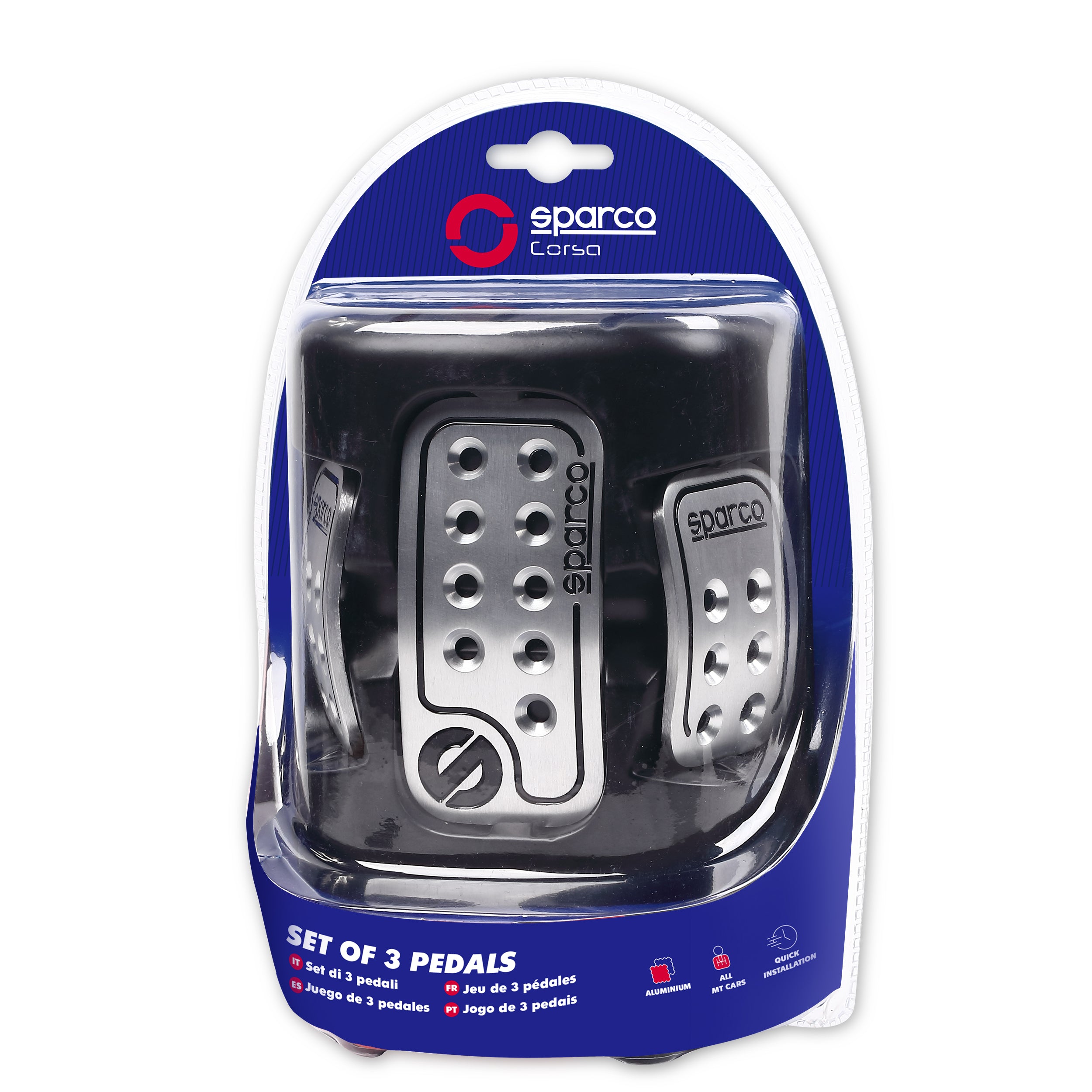Set de Pedales Sparco Aluminio C/Goma OPC04060000