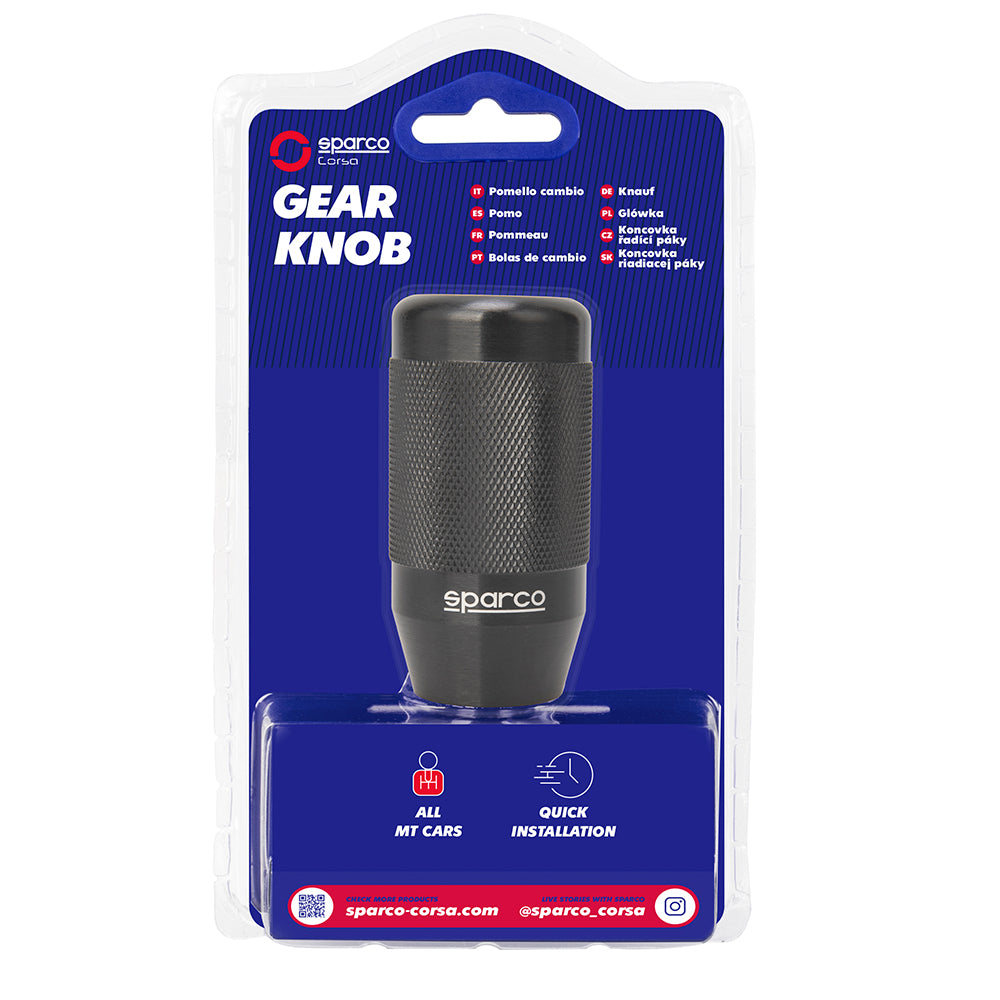 Perilla Sparco Pomo Velocidades Aluminio + Fibra SPG110CB