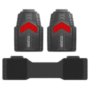 Piso Sparco Pvc 3 Pcs Spf523 Rojo