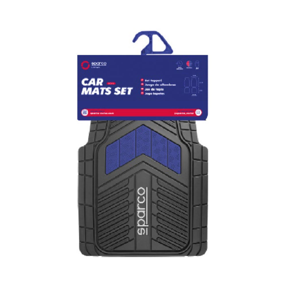 Piso Sparco Pvc 3 Pcs Spf523 Azul