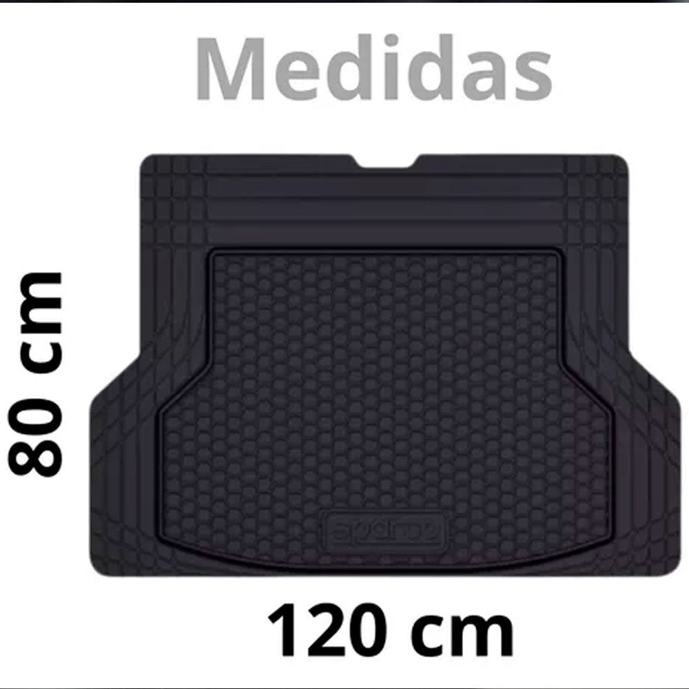 Piso Maletero Sparco Jebe Pesado Universal – Recortable para Auto y Camioneta