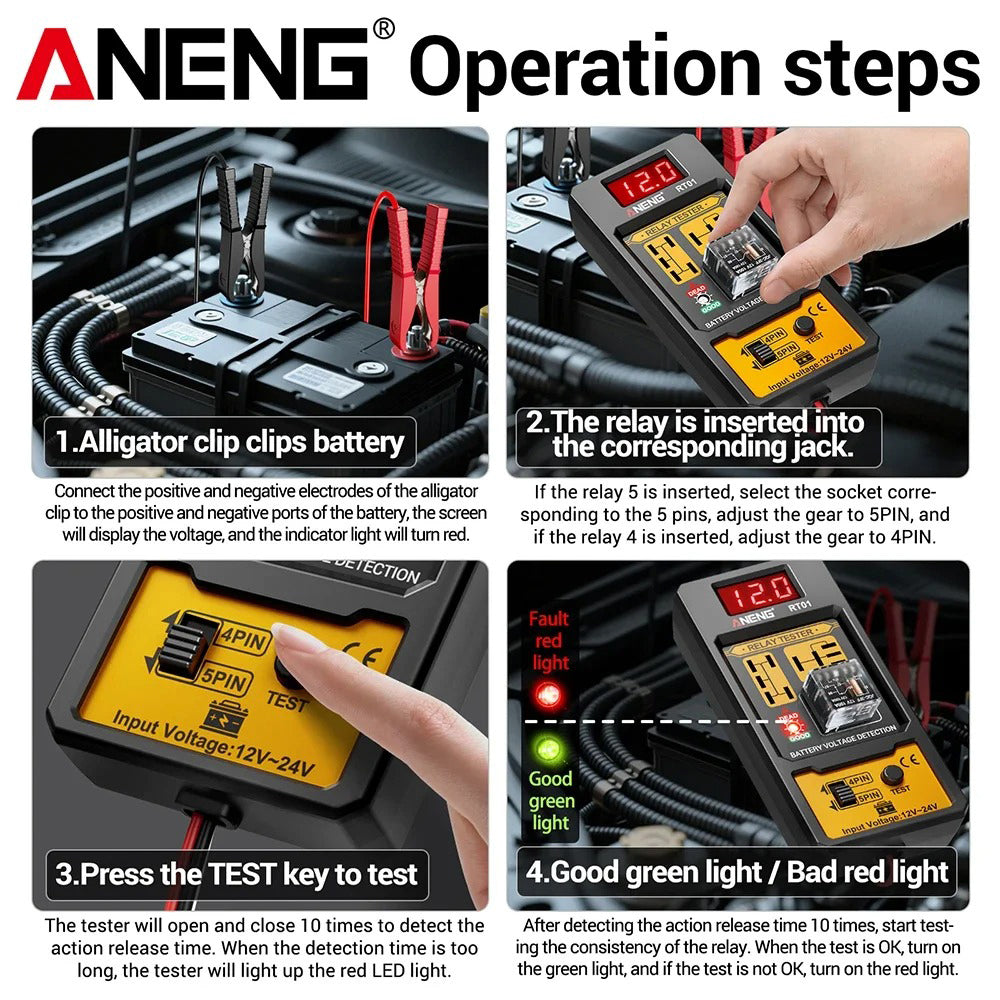 Probador Aneng Tester Relay 24v Automotriz