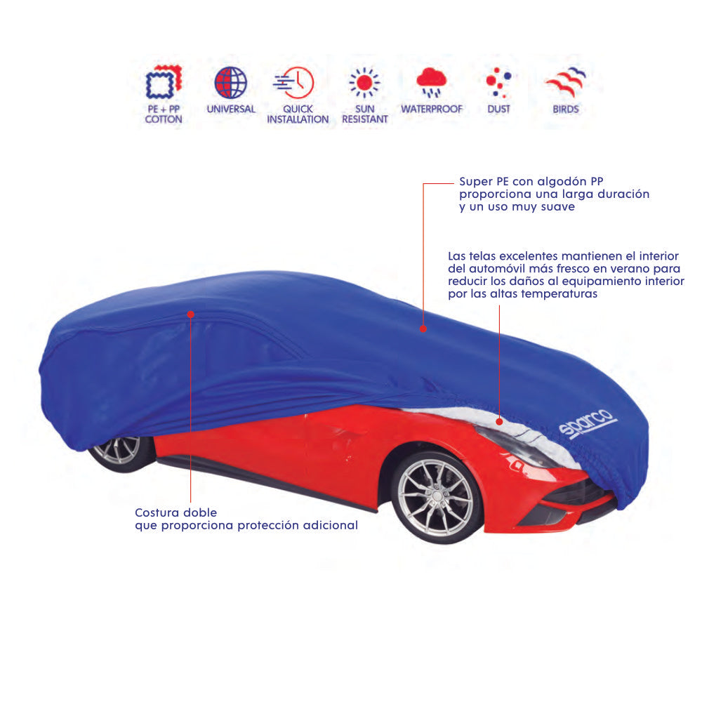 Cobertor Funda Auto Sparco 1 Capa Impermeable