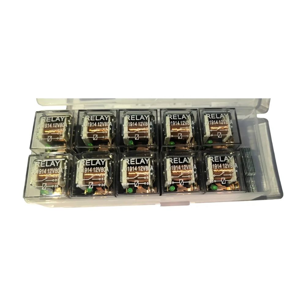Relay Rele 24v 5 Pines 80 Amp 10pcs Transparente Led