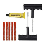 Kit herramientas de reparación de neumáticos de coche con tiras de goma