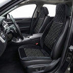 Respaldar De Asiento Bolita Riñonera Aterciopelado con Cabecera