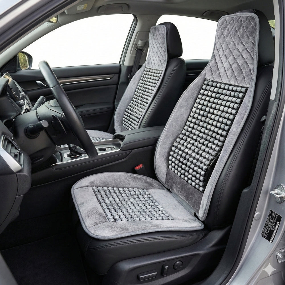 Respaldar De Asiento Bolita Riñonera Aterciopelado con Cabecera