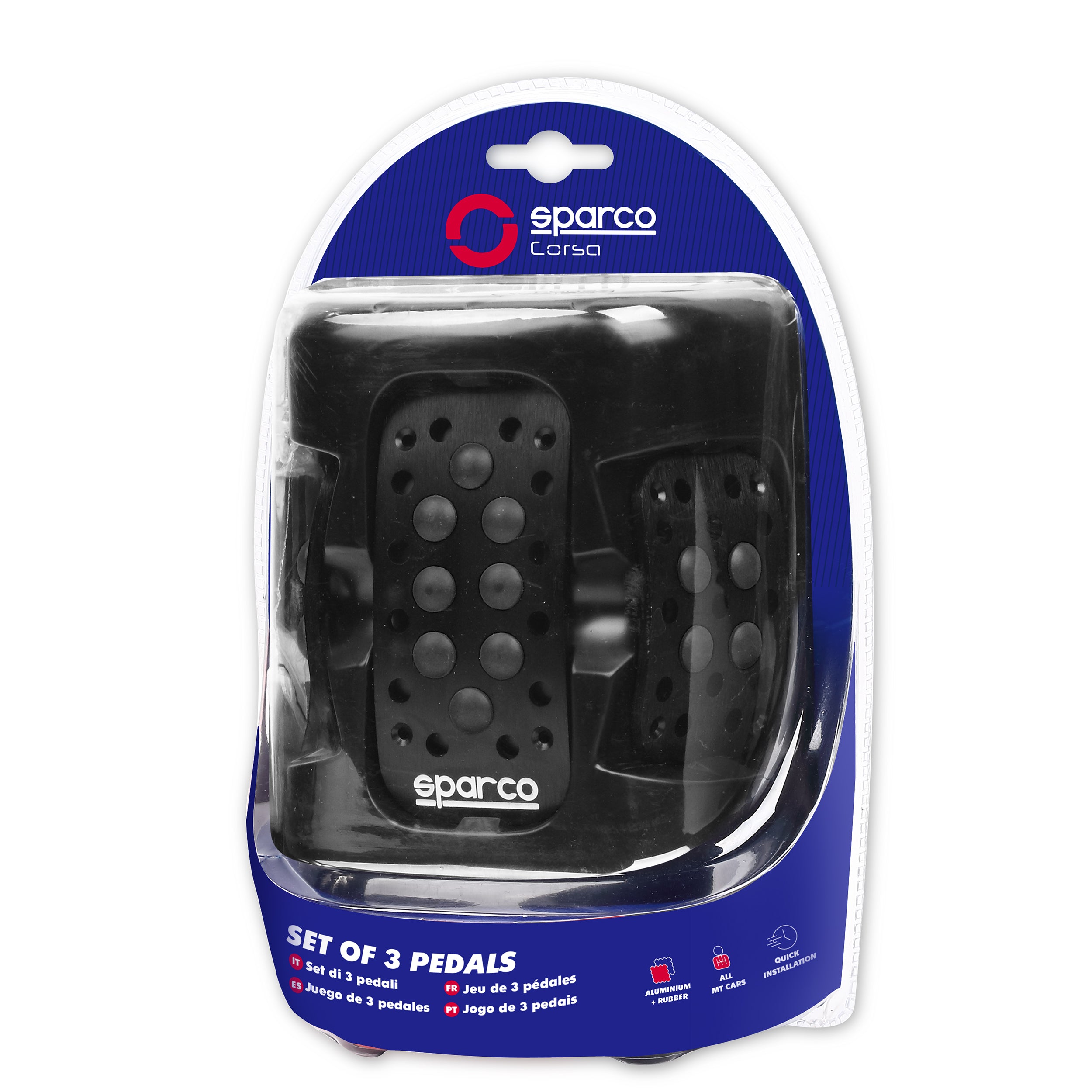 Set de Pedales Sparco Aluminio C/Goma Spc0401