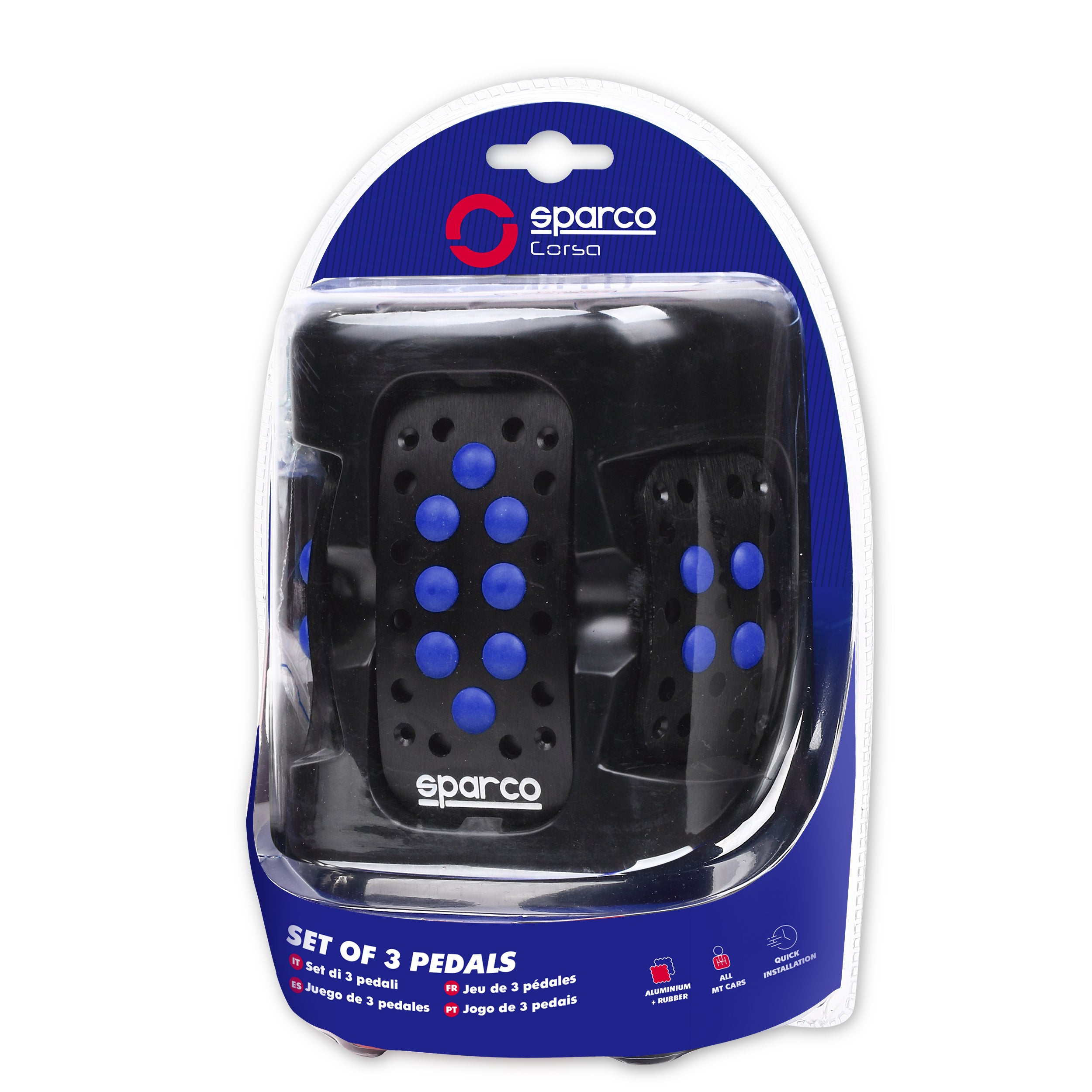 Set de Pedales Sparco Aluminio C/Goma Spc0401