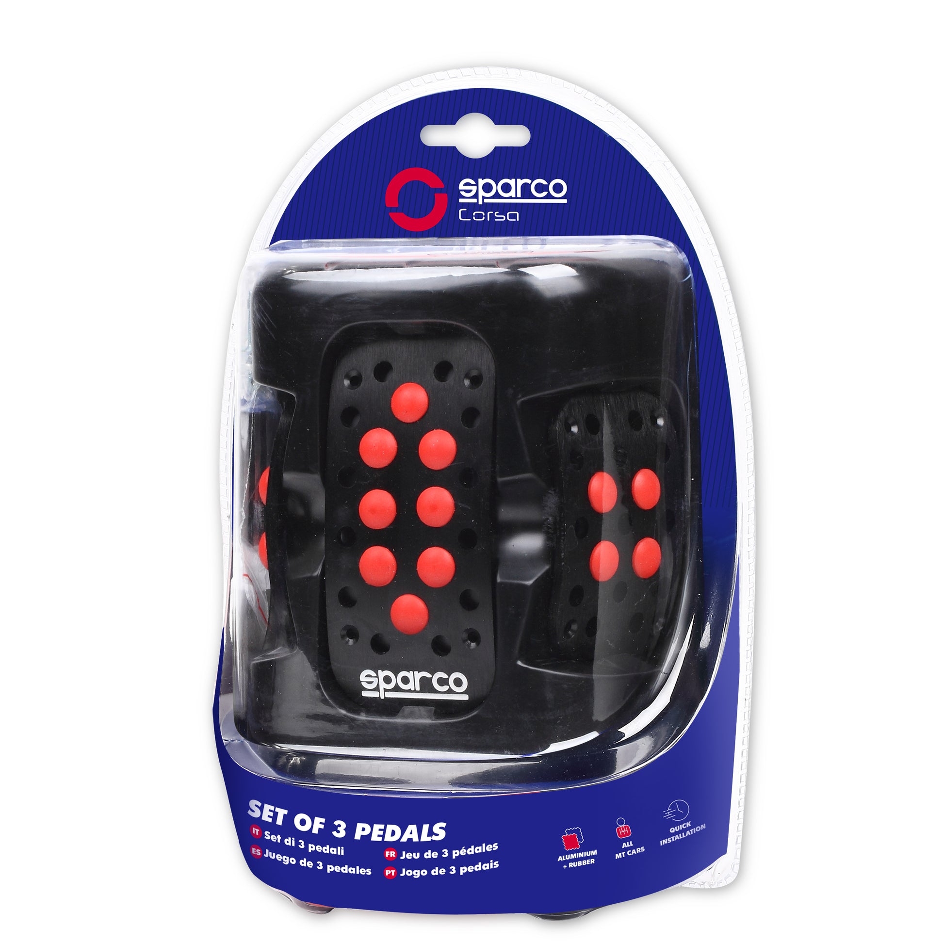 Set de Pedales Sparco Aluminio C/Goma Spc0401