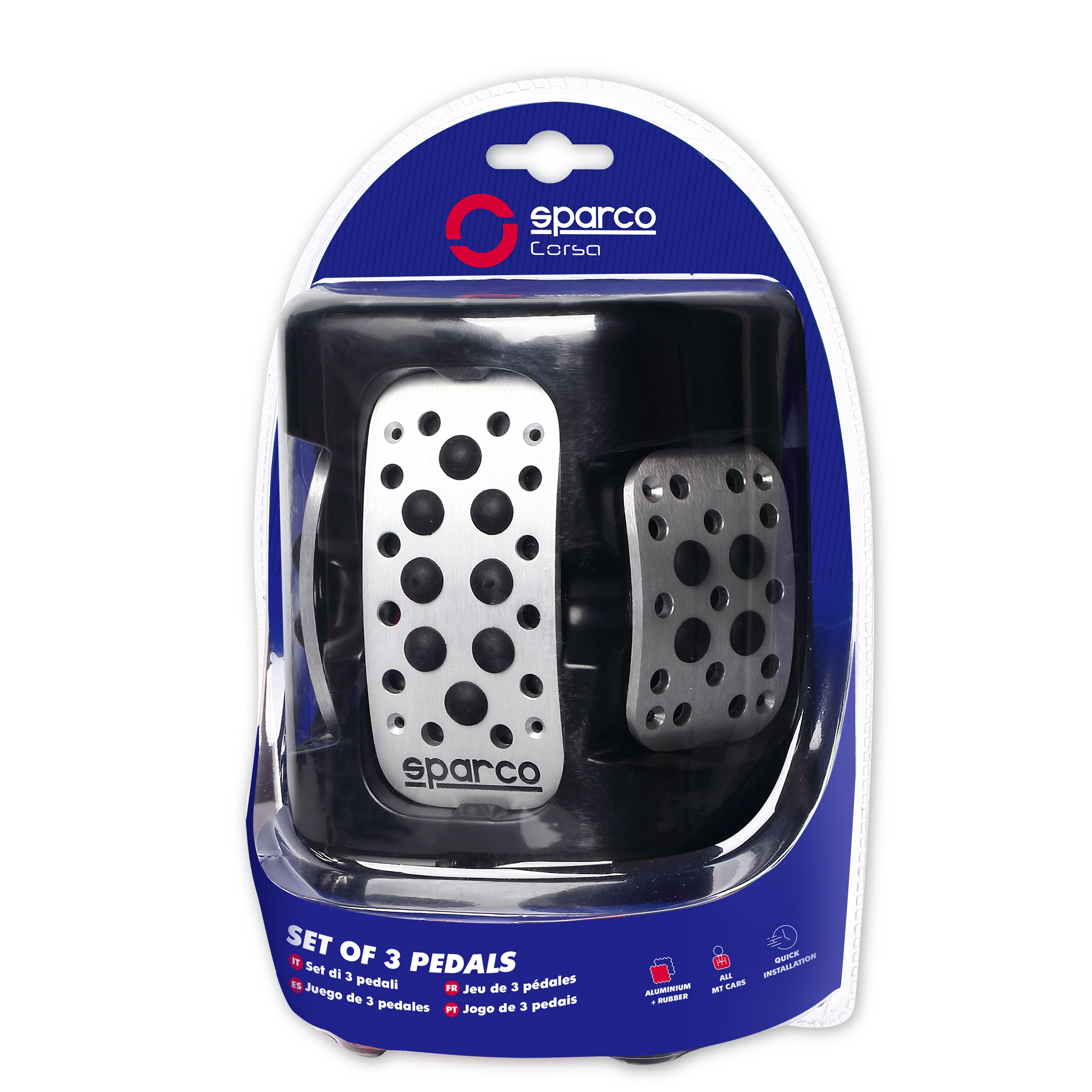 Set de Pedales Sparco Aluminio C/Goma Spc0409