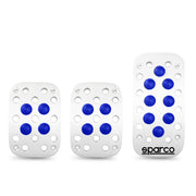 Pedales Sparco Aluminio C/Goma Spc0409 Azul