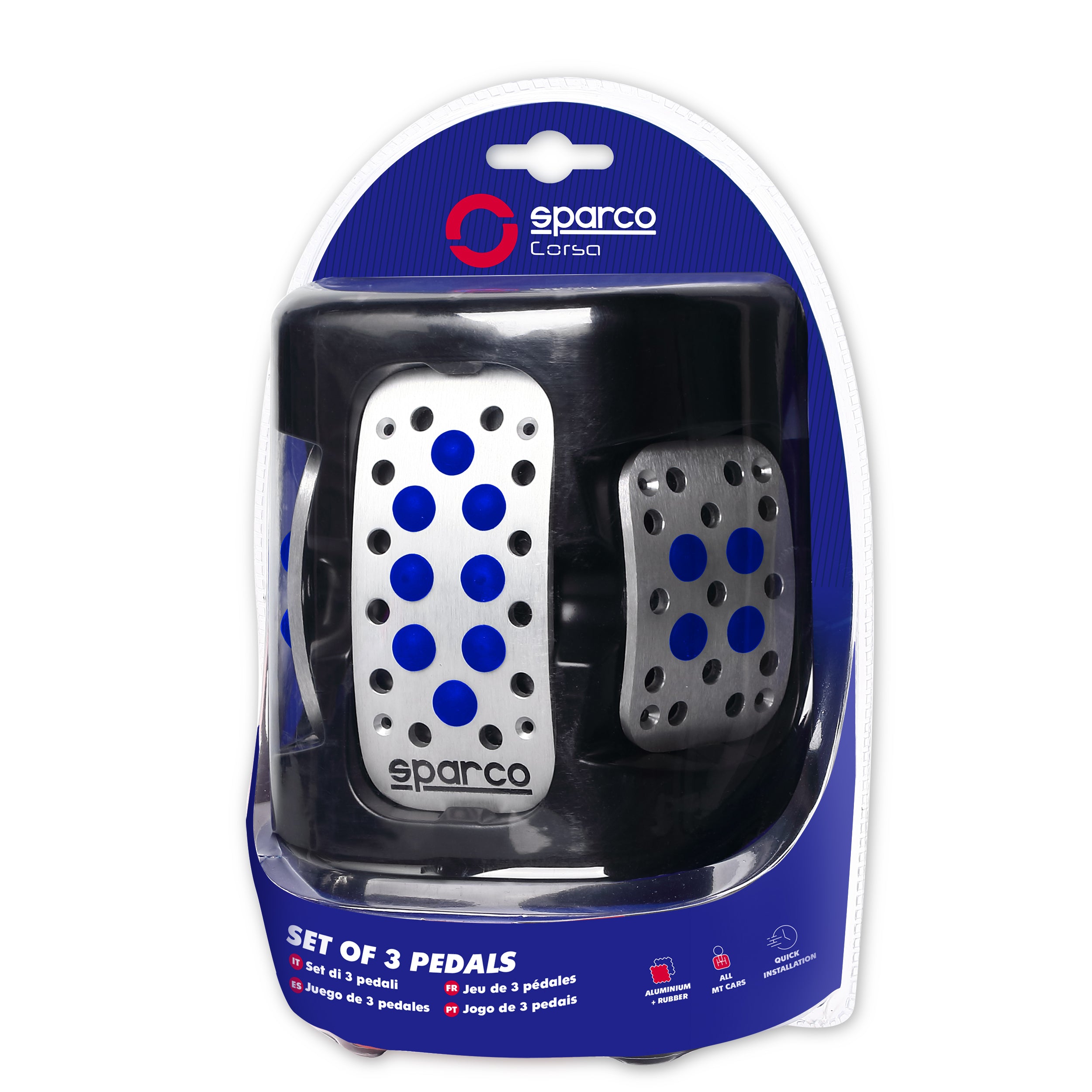 Set de Pedales Sparco Aluminio C/Goma Spc0409