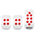 Pedales Sparco Aluminio C/Goma Spc0409 Rojo