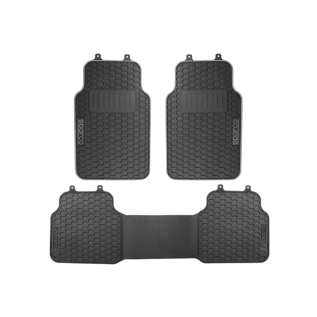 Piso Sparco Jebe Pesado 3 Pcs Spf500