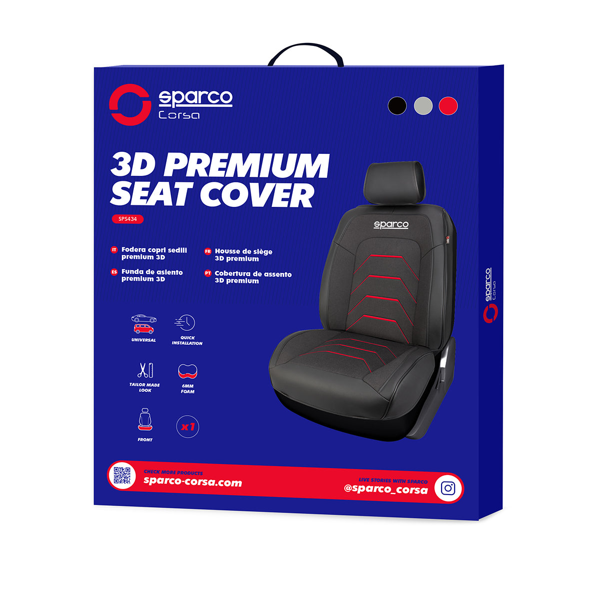 Cobertor Asiento Sparco 3D Sps434