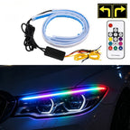 Tira LED RGB DRL 60cm con Control Remoto para Auto y Moto