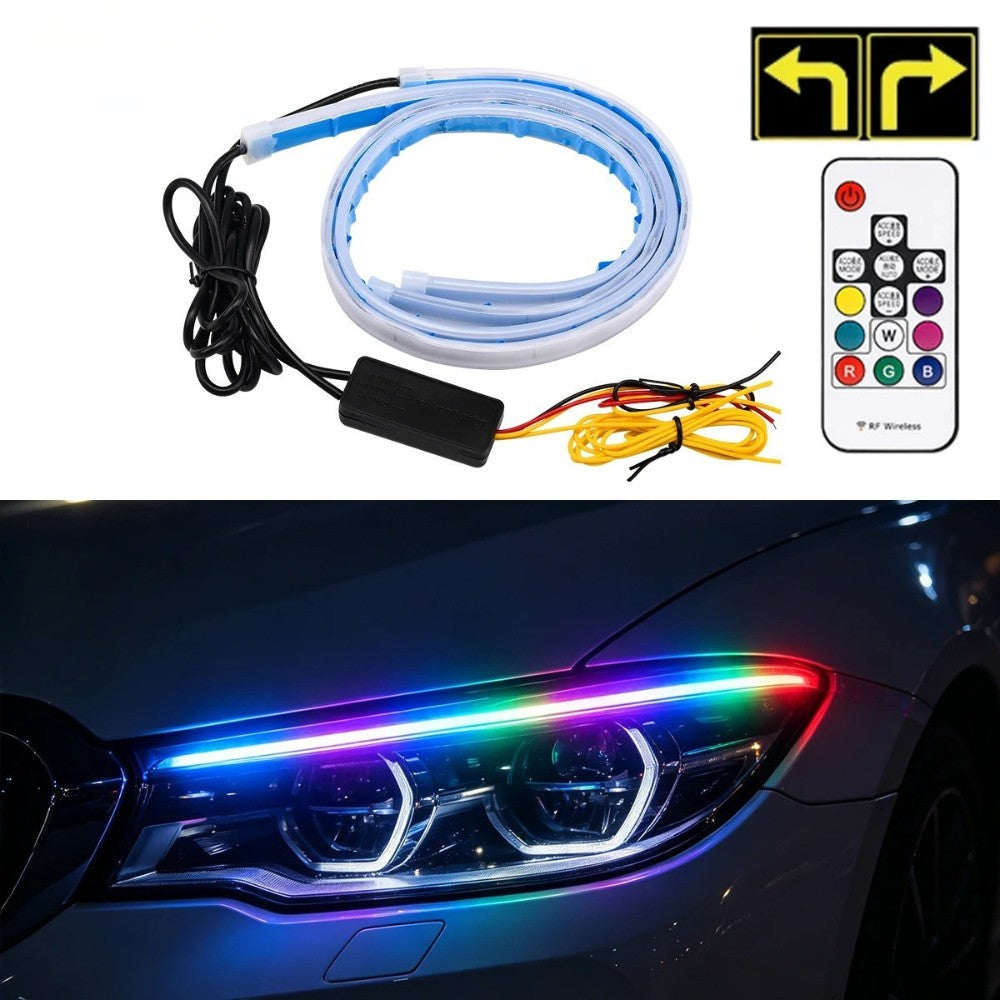 Tira LED RGB DRL 60cm con Control Remoto para Auto y Moto