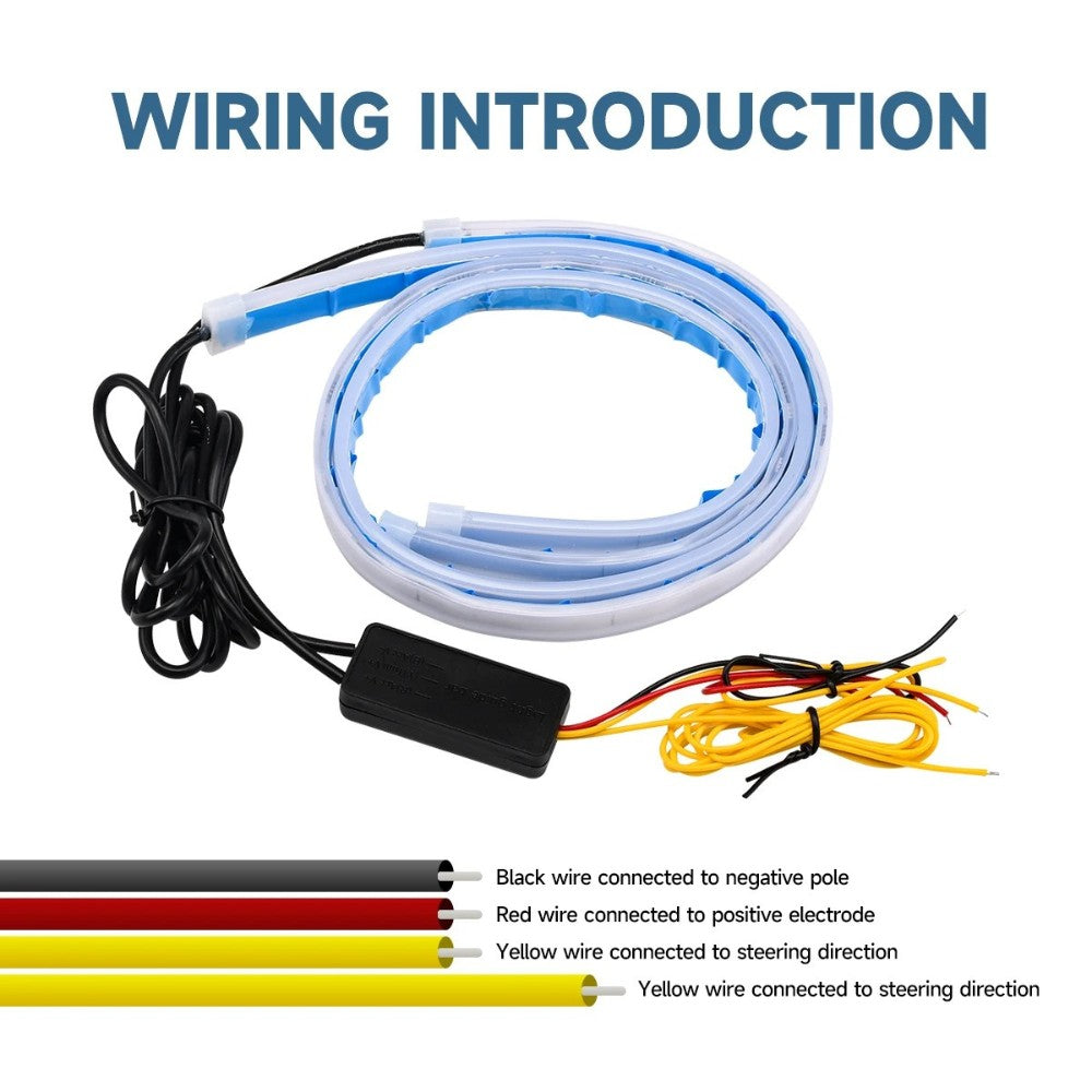 Tira LED RGB DRL 60cm con Control Remoto para Auto y Moto