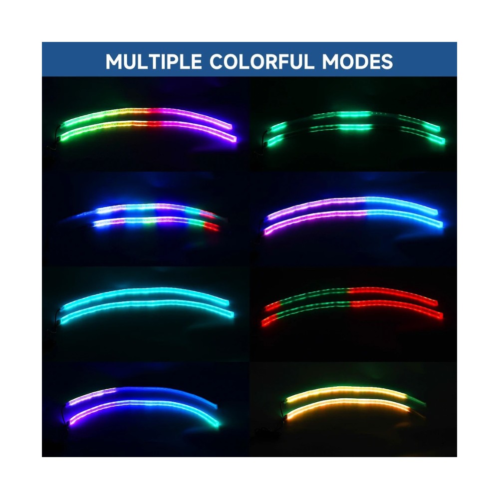 Tira LED RGB DRL 60cm con Control Remoto para Auto y Moto