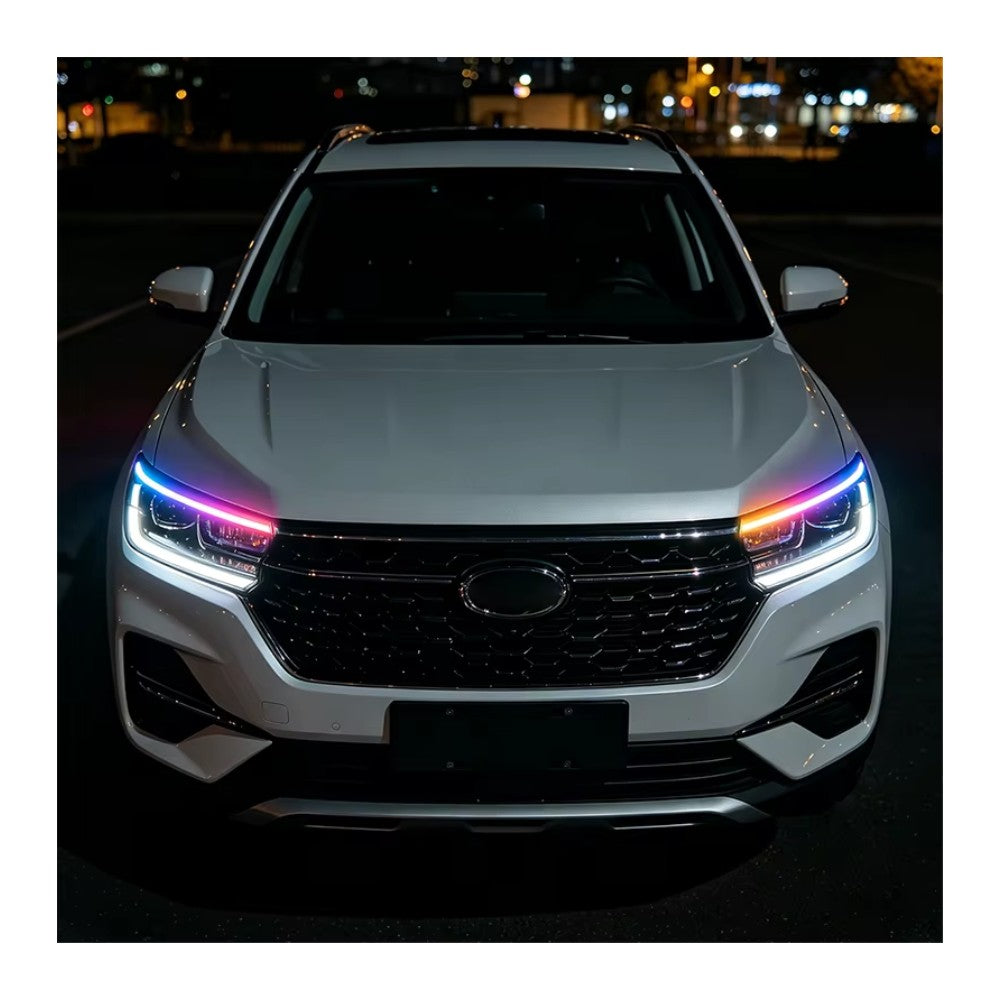 Tira LED RGB DRL 60cm con Control Remoto para Auto y Moto