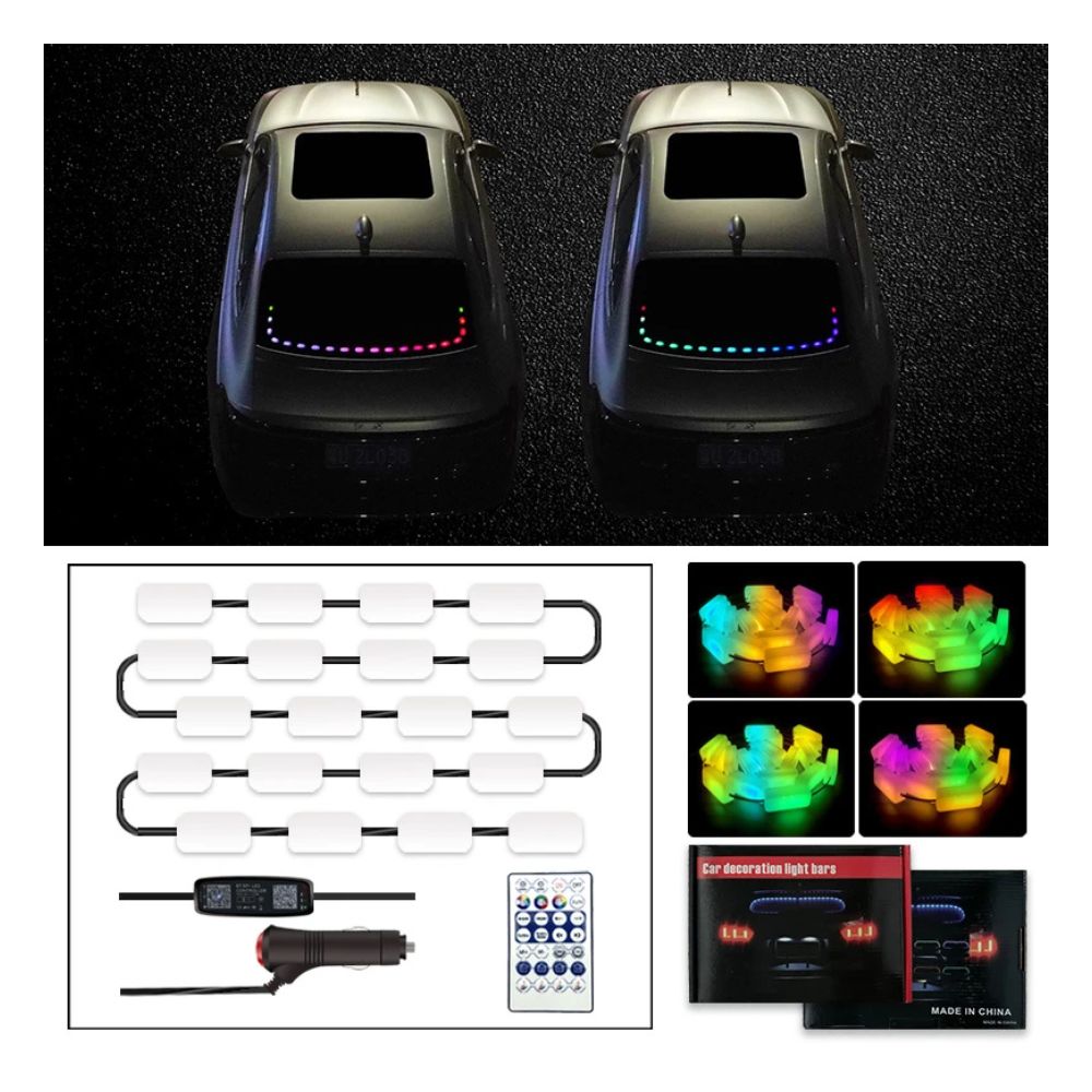 TIRA LED RGB PARABRISA TRASERO CONTROL REMOTO