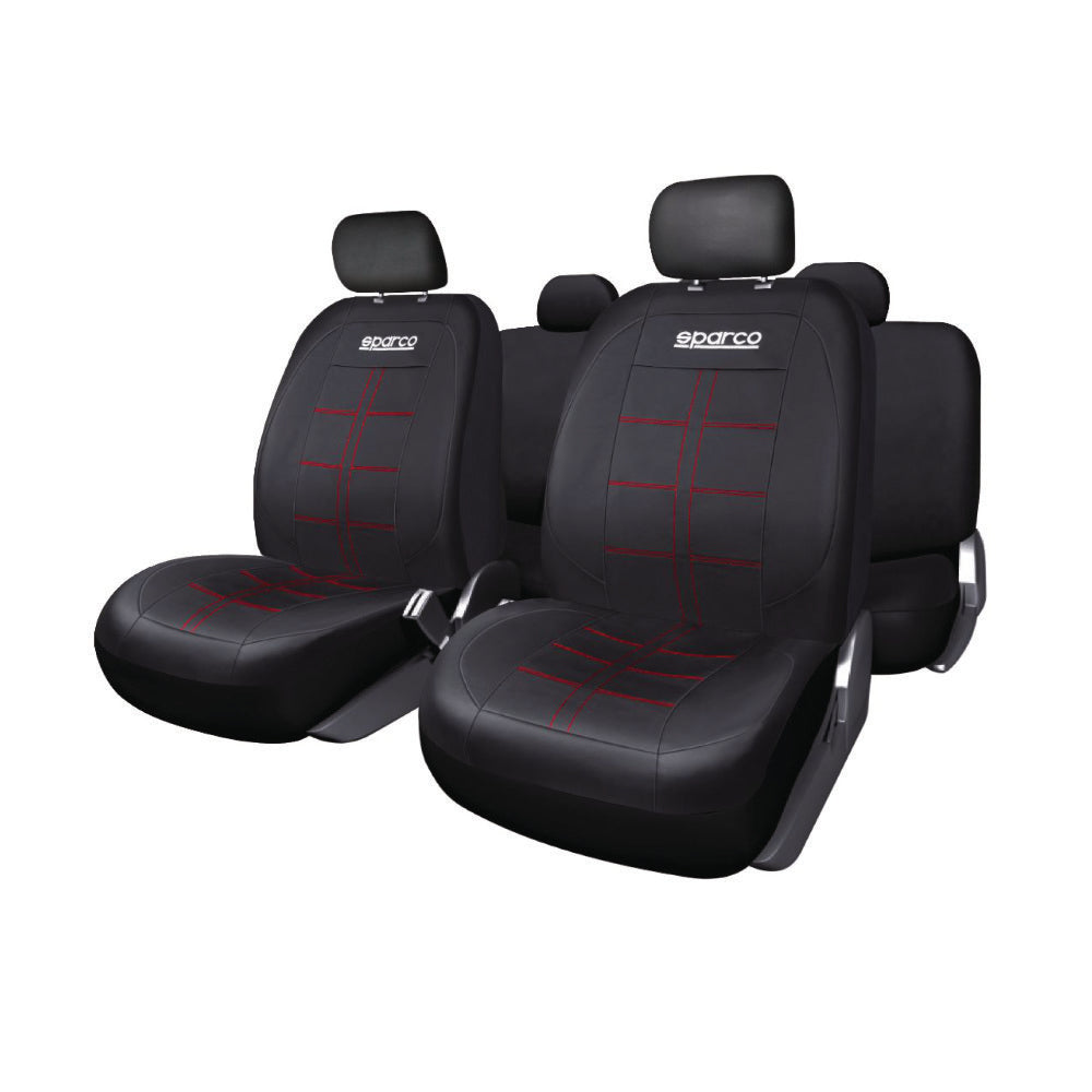 Funda Asiento Sparco Completo Costura Eco Cuero