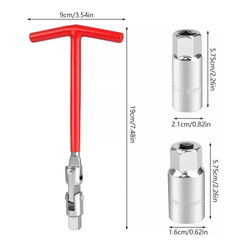 Llave Herramienta Extractor Saca Bujias Con Dados 16mm 21mm