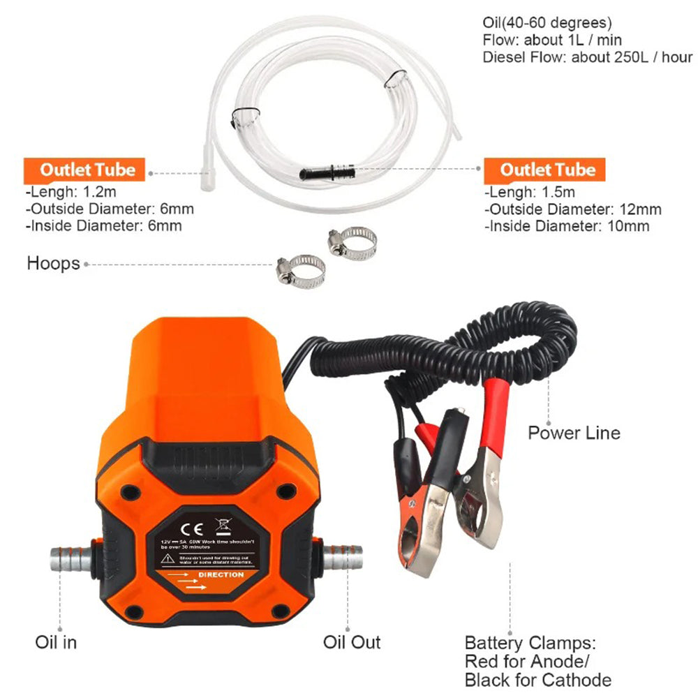 Bomba de Transferencia de combustible 12v 60w
