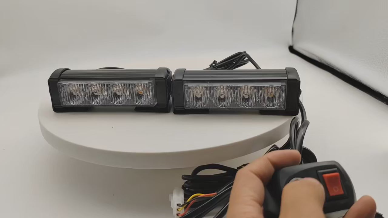 LED STROBOSCOPICO EMERGENCIA POLICIA 4 X 2 8 LED