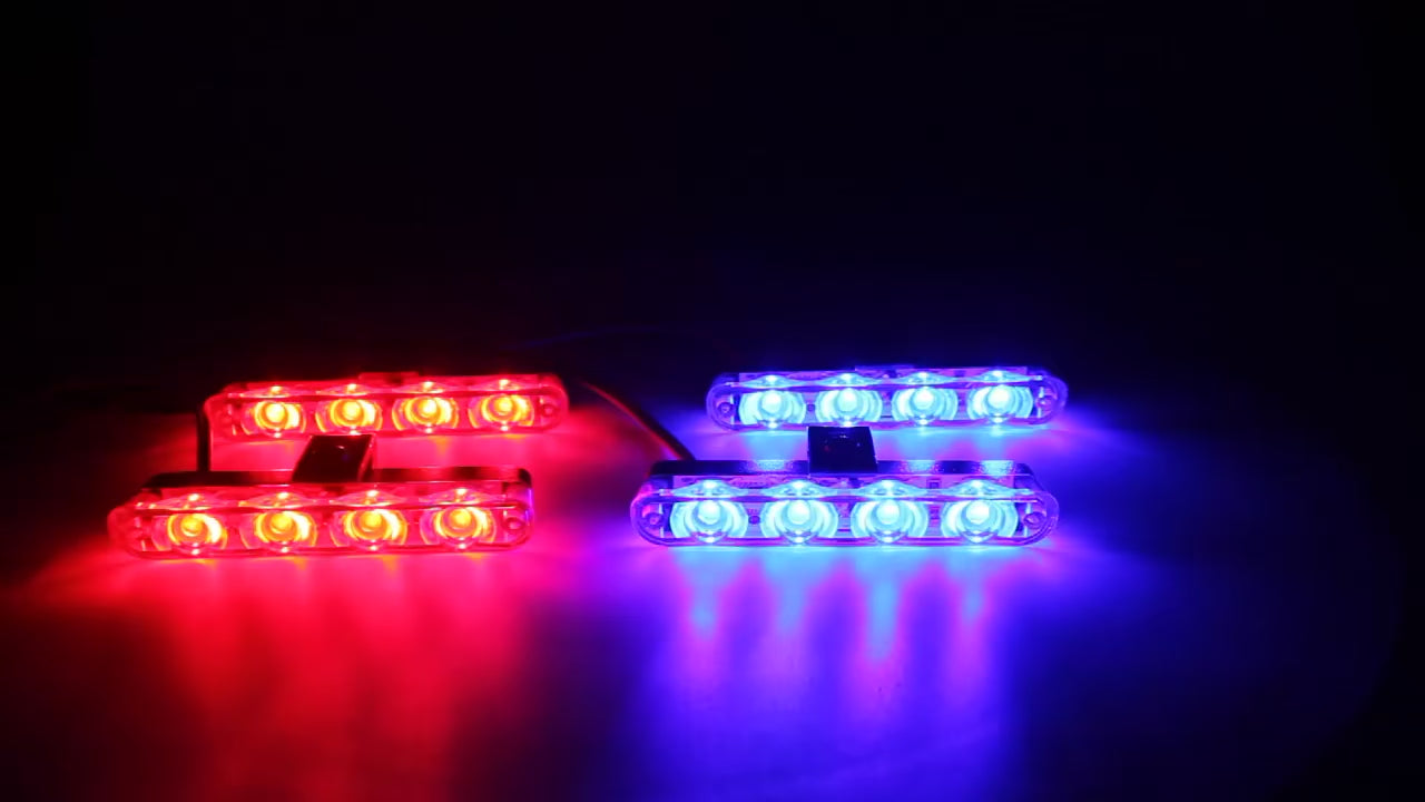 Led Estroboscopica Emergencia Policia 4 pcs Con Control