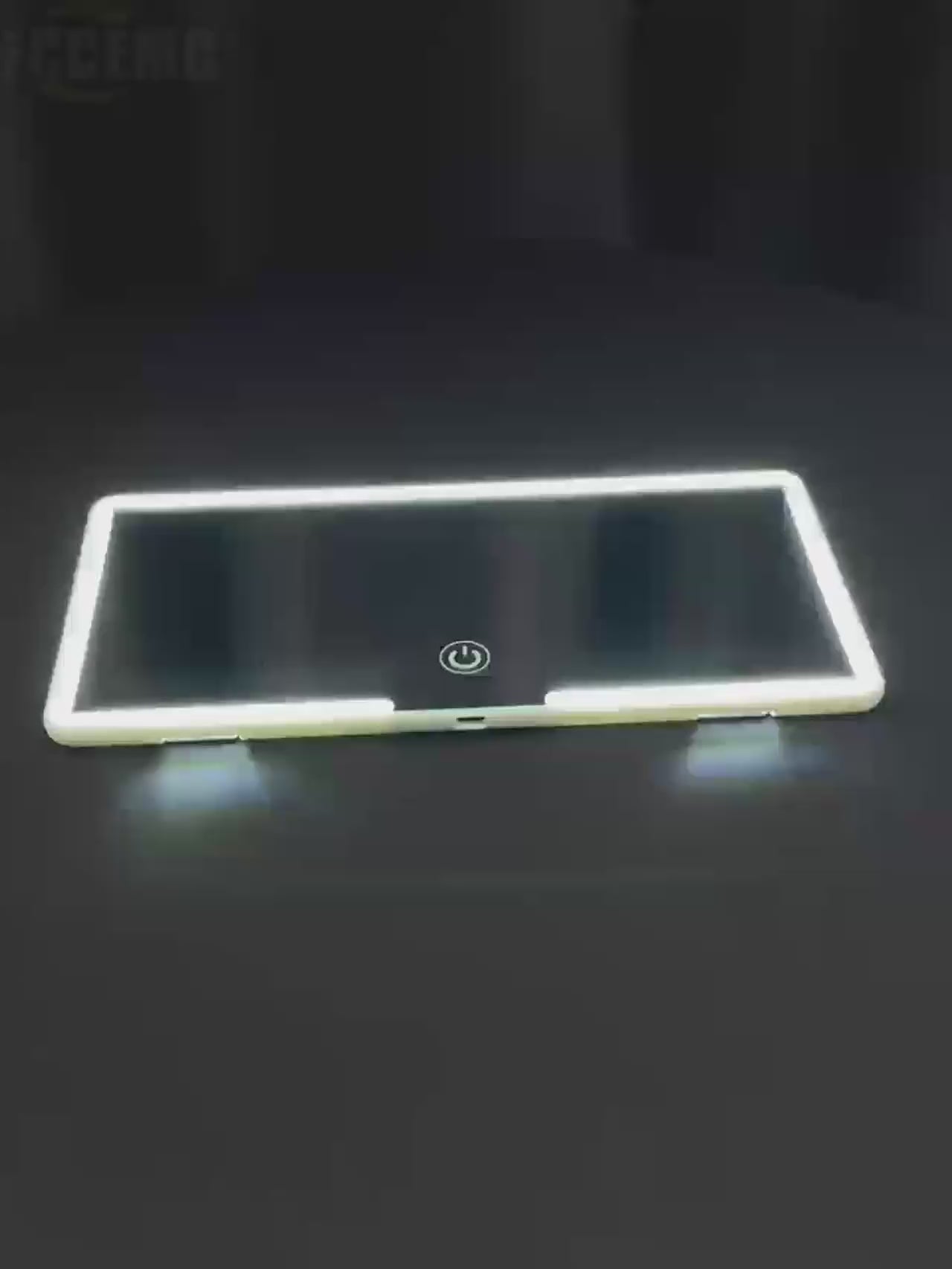 Espejo Led Auto Maquillaje 3 Luces Pantalla Tactil