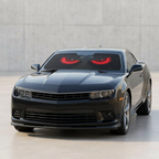 Tapasol Devil Eyes en un Chevrolet Camaro negro, formato 1:1