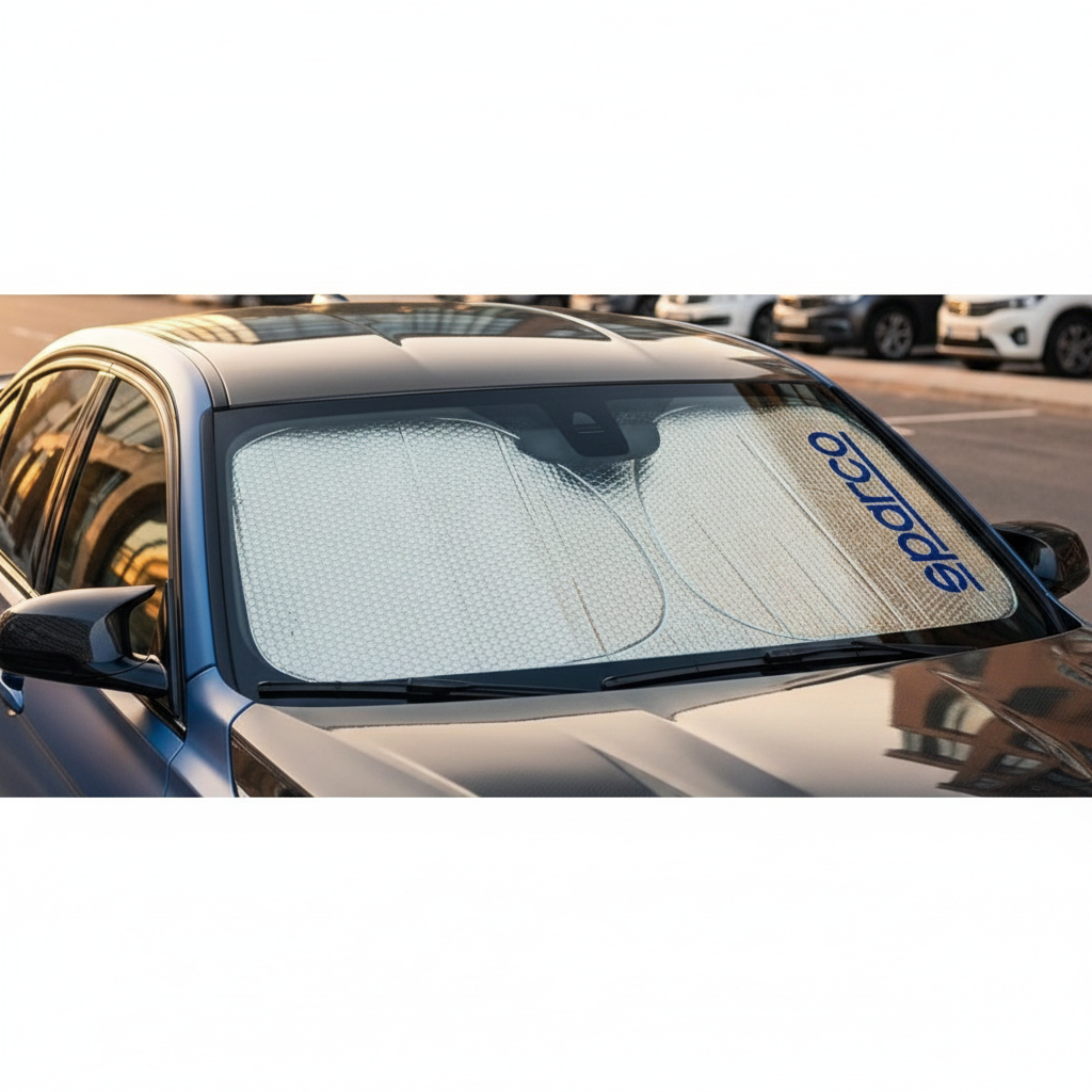 Tapasol Sparco instalado en auto