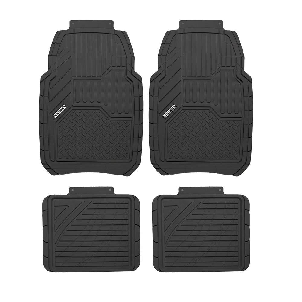 Piso Sparco Jebe Pesado 4 Pcs SPC1917BK